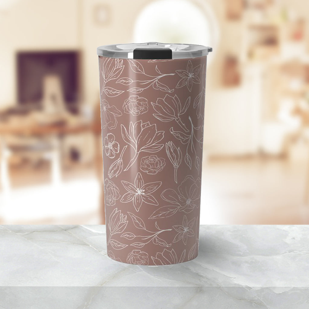 Mauve Magnolia Travel Mug