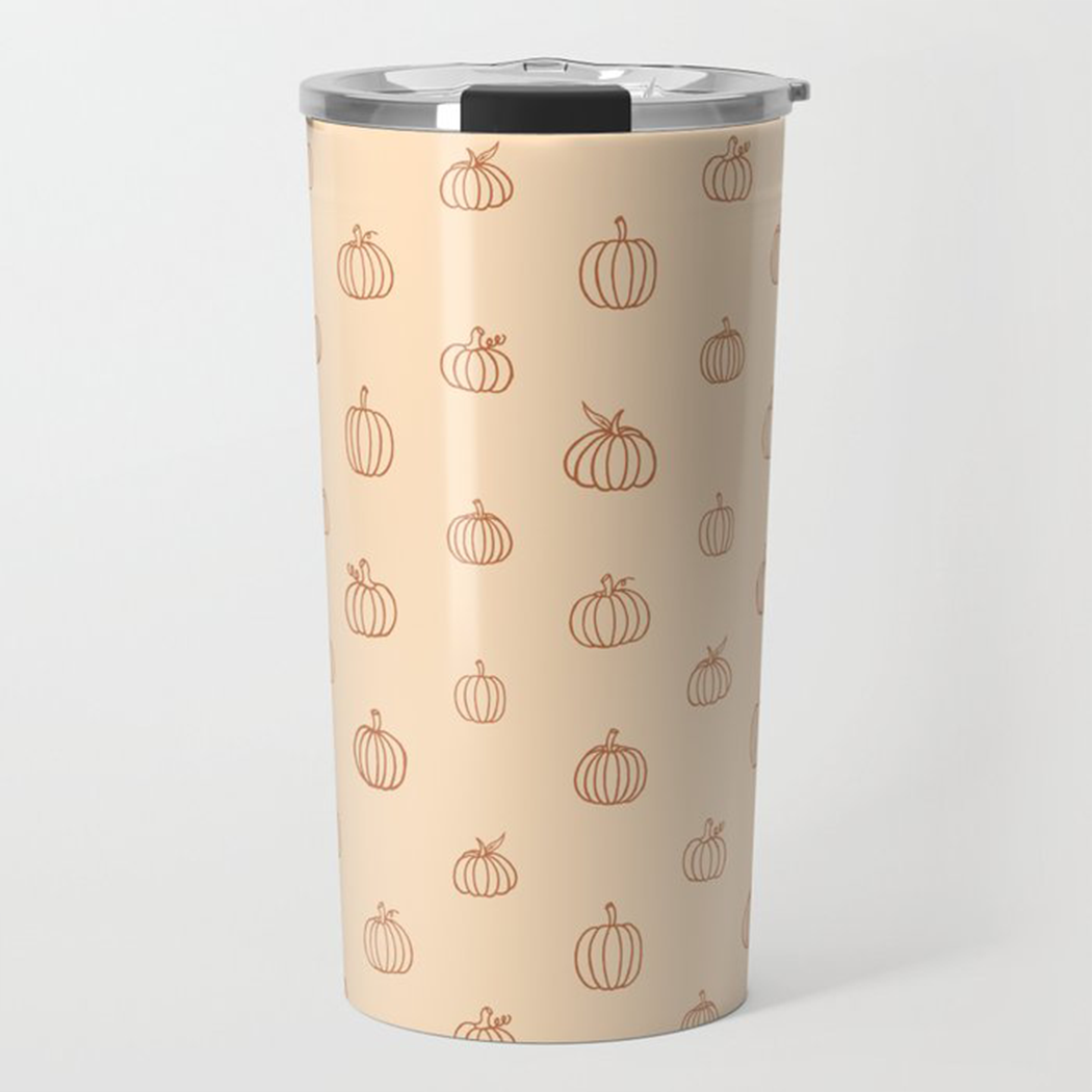 Orange Pumpkin Travel Mug